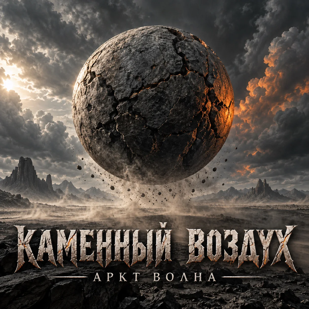 Сюрреалистичная обложка рок-релиза Каменный воздух